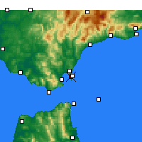 Nearby Forecast Locations - Gibraltar - Karta