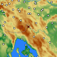 Nearby Forecast Locations - Čabar - Karta