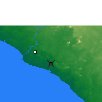 Nearby Forecast Locations - Monrovia - Karta