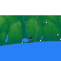 Nearby Forecast Locations - Porto-Novo - Karta